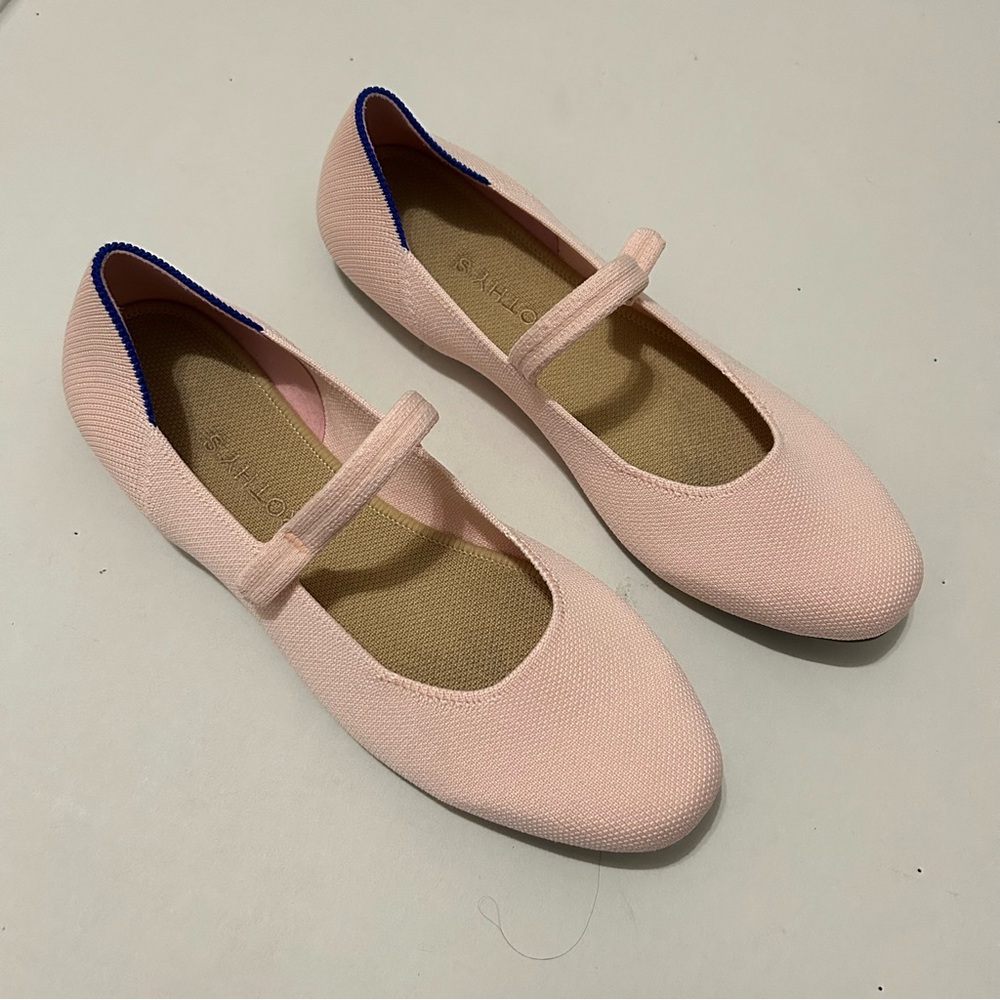 Like New Rothy’s Pink Mary Jane Flats Ballerina